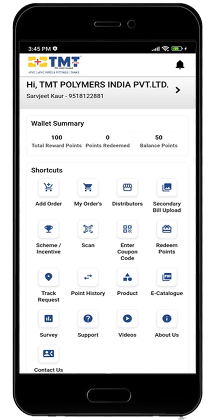 The Saathi Samreedhi app on a phone