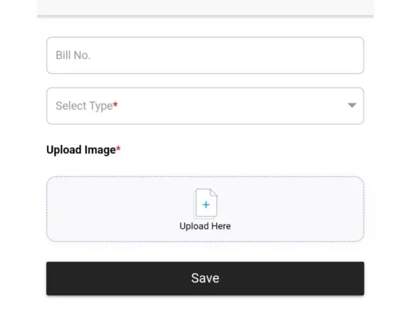 App screen: Record your purchase